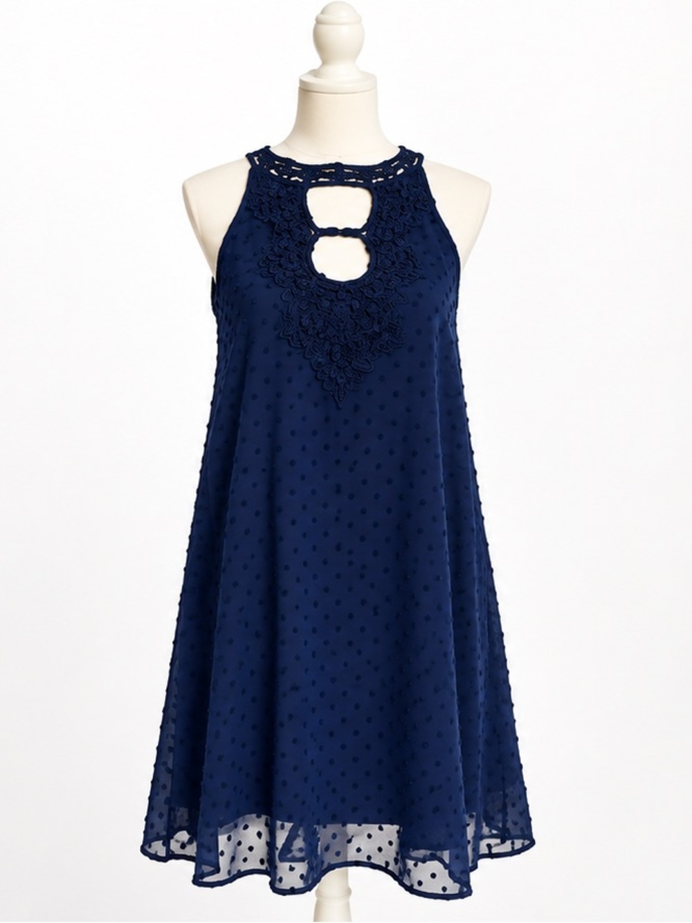 NWT 🌟 Gorgeous Jun & Ivy navy blue sleeveless dress in XXS 💙